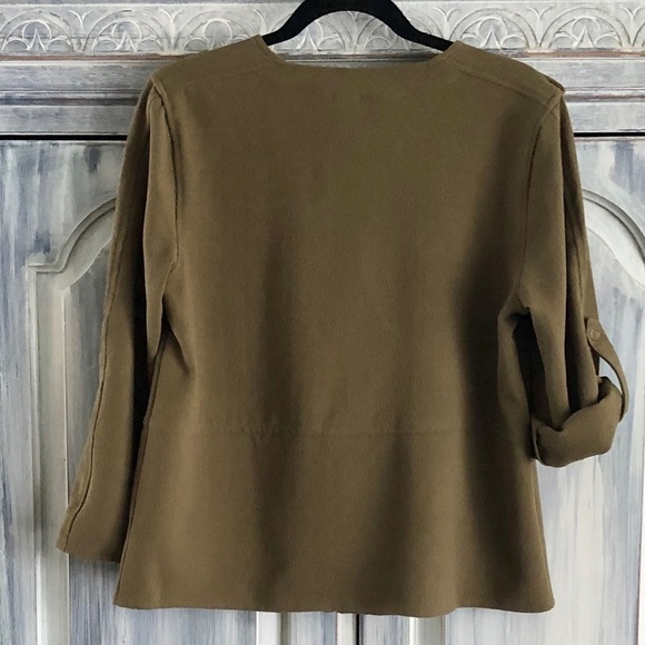 LINEA by Louis Dell'olio Fern Green Zip up Shirt - Picture 3 of 6